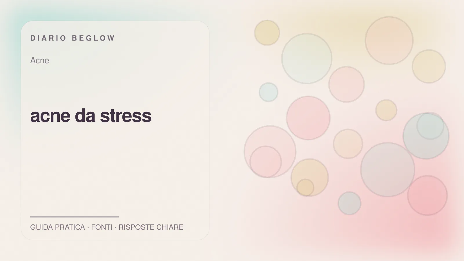 Illustrazione editoriale Beglow dedicata a acne da stress