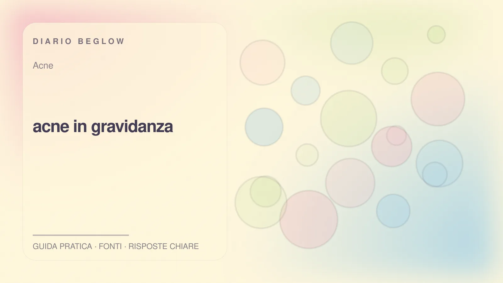 Illustrazione editoriale Beglow dedicata a acne in gravidanza