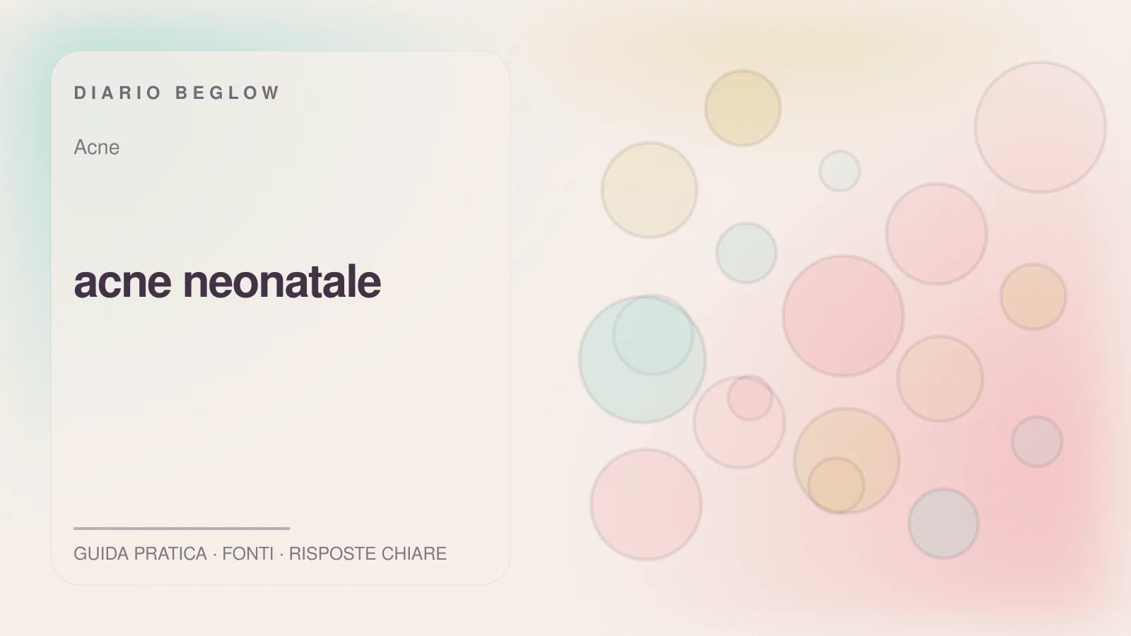 Illustrazione editoriale Beglow dedicata a acne neonatale