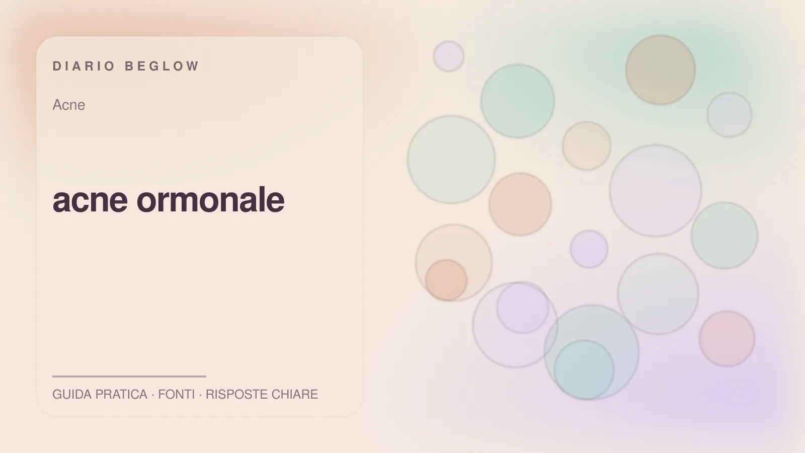Illustrazione editoriale Beglow dedicata a acne ormonale