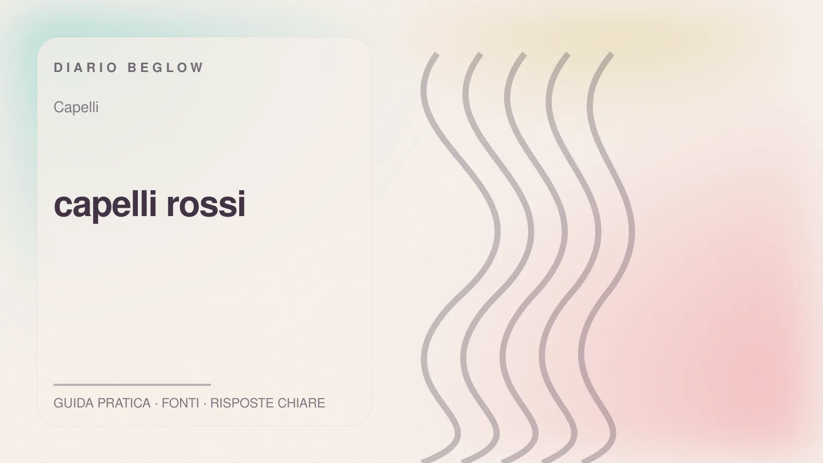 Illustrazione editoriale Beglow dedicata a capelli rossi