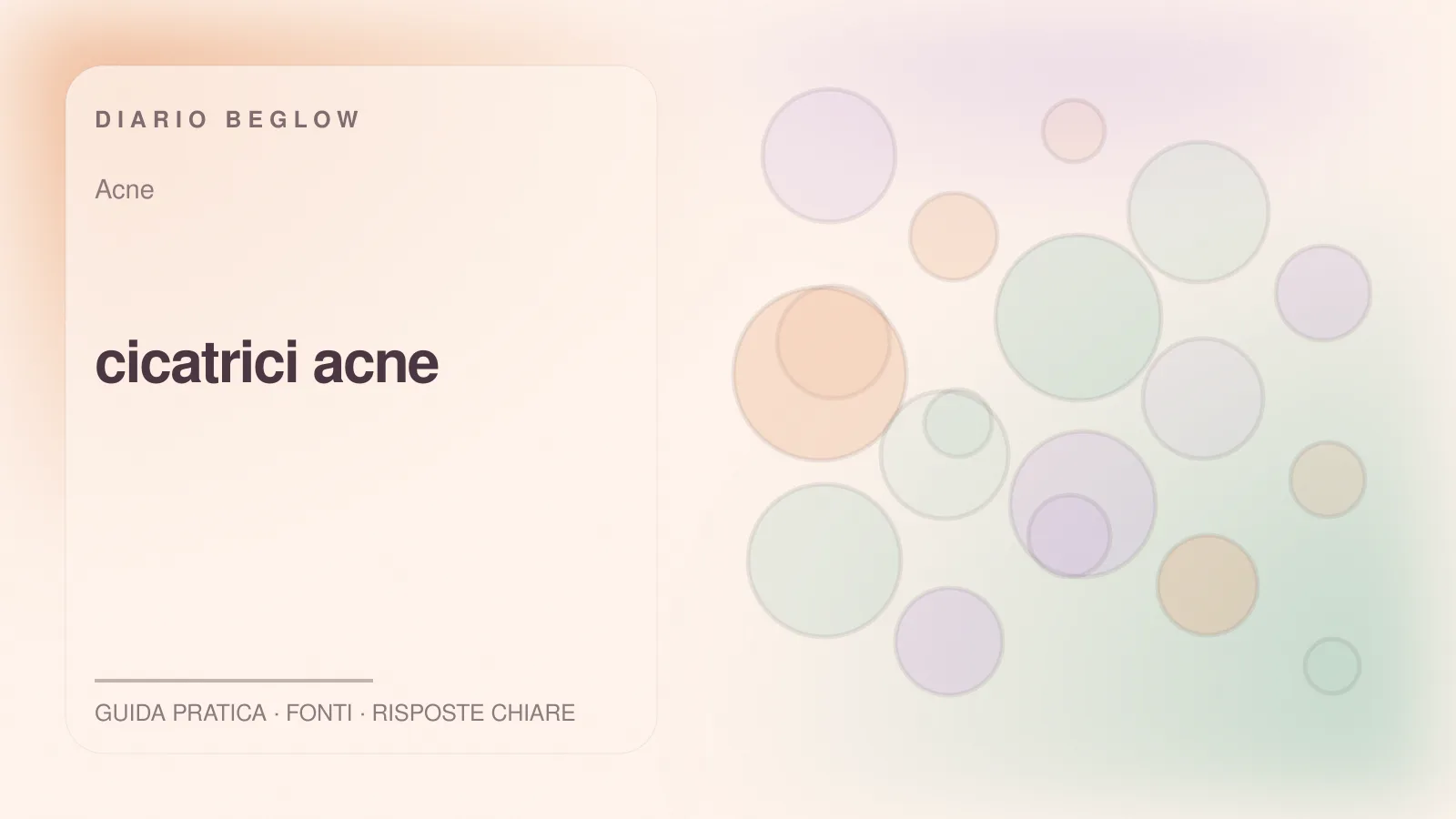 Illustrazione editoriale Beglow dedicata a cicatrici acne