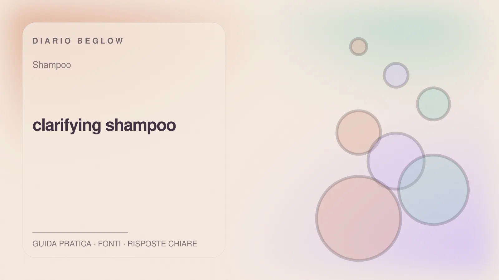 Illustrazione editoriale Beglow dedicata a clarifying shampoo