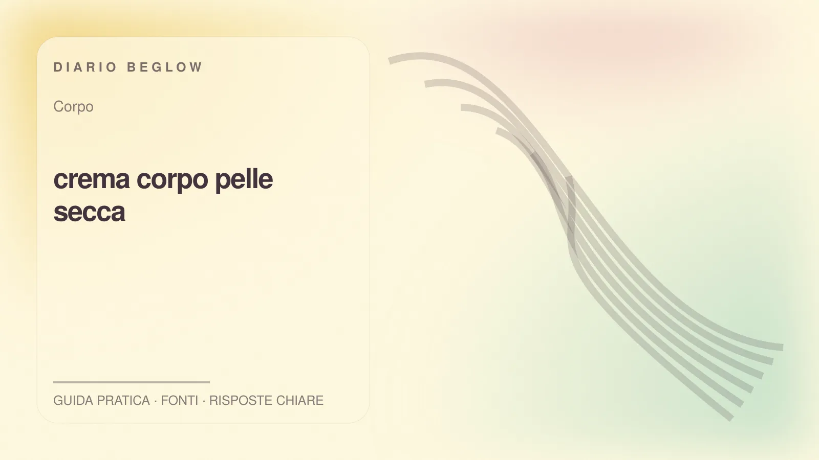 Illustrazione editoriale Beglow dedicata a crema corpo pelle secca
