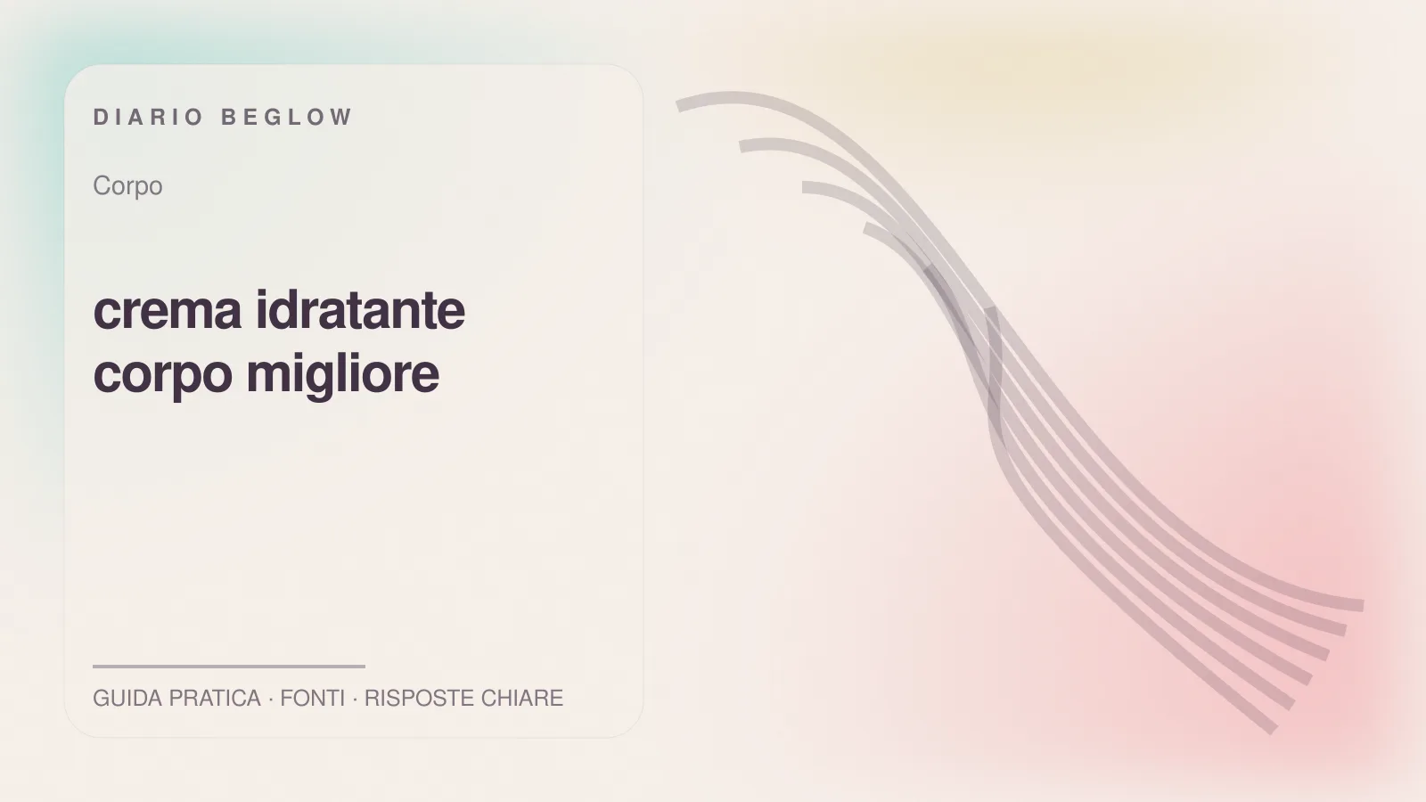 Illustrazione editoriale Beglow dedicata a crema idratante corpo migliore