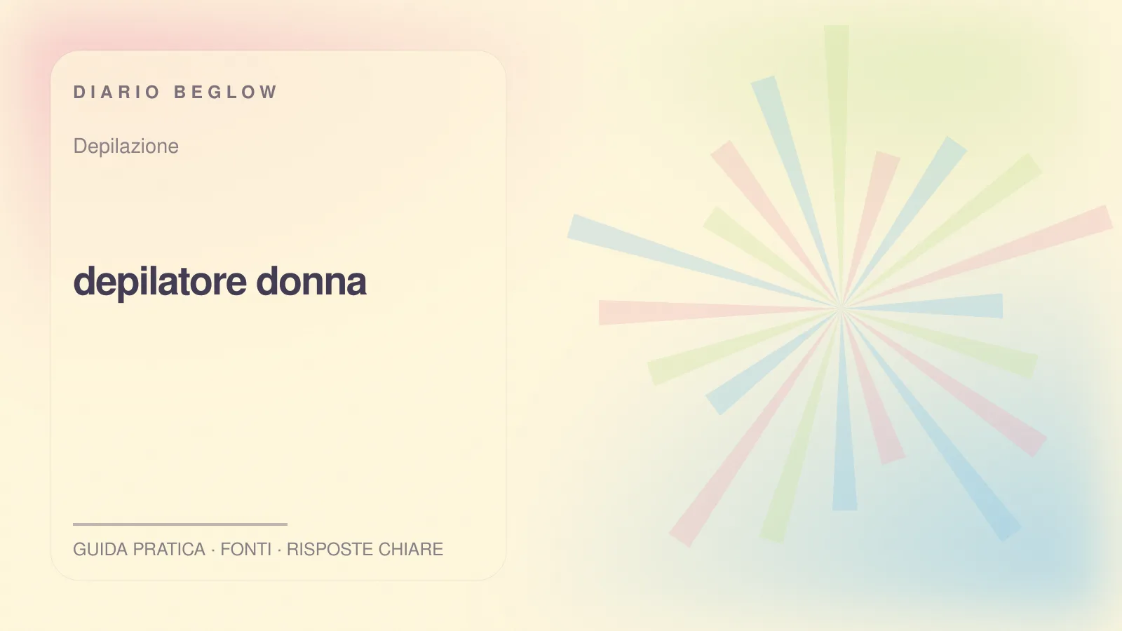 Illustrazione editoriale Beglow dedicata a depilatore donna