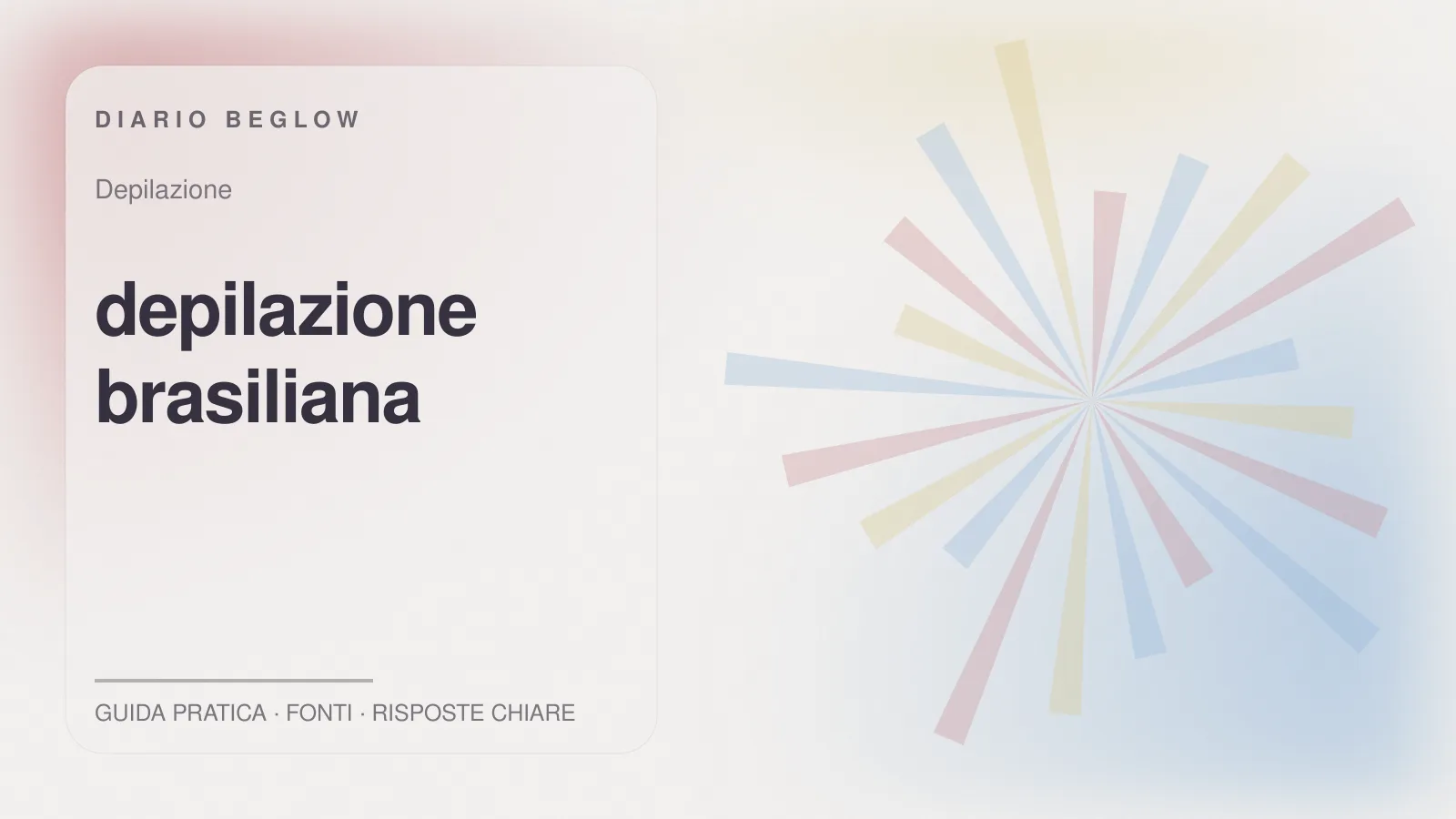 Illustrazione editoriale Beglow dedicata a depilazione brasiliana