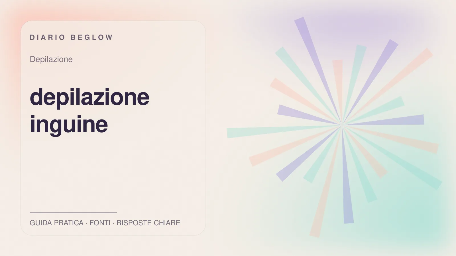 Illustrazione editoriale Beglow dedicata a depilazione inguine