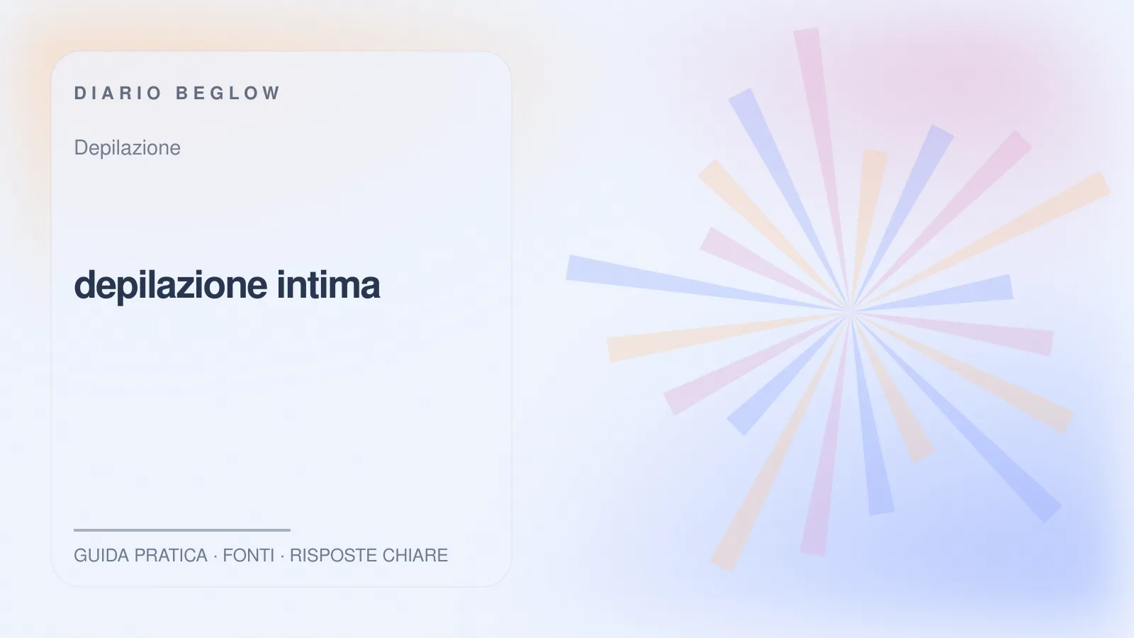 Illustrazione editoriale Beglow dedicata a depilazione intima