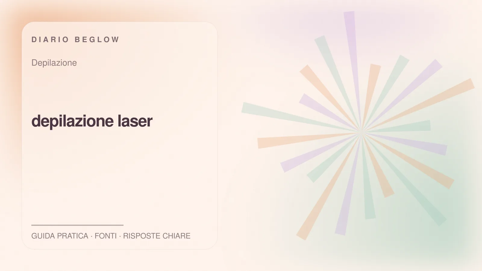 Illustrazione editoriale Beglow dedicata a depilazione laser