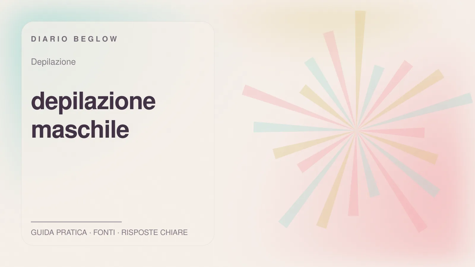 Illustrazione editoriale Beglow dedicata a depilazione maschile