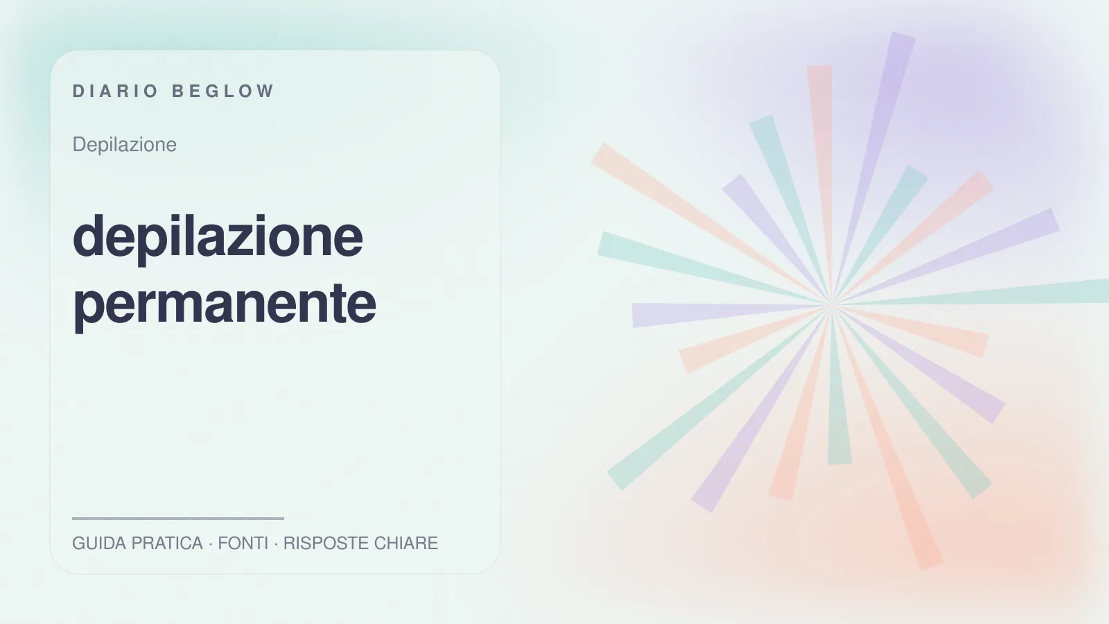 Illustrazione editoriale Beglow dedicata a depilazione permanente