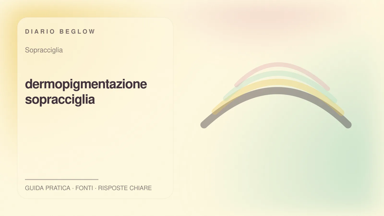 Illustrazione editoriale Beglow dedicata a dermopigmentazione sopracciglia
