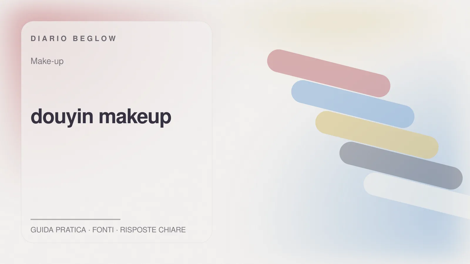 Illustrazione editoriale Beglow dedicata a douyin makeup