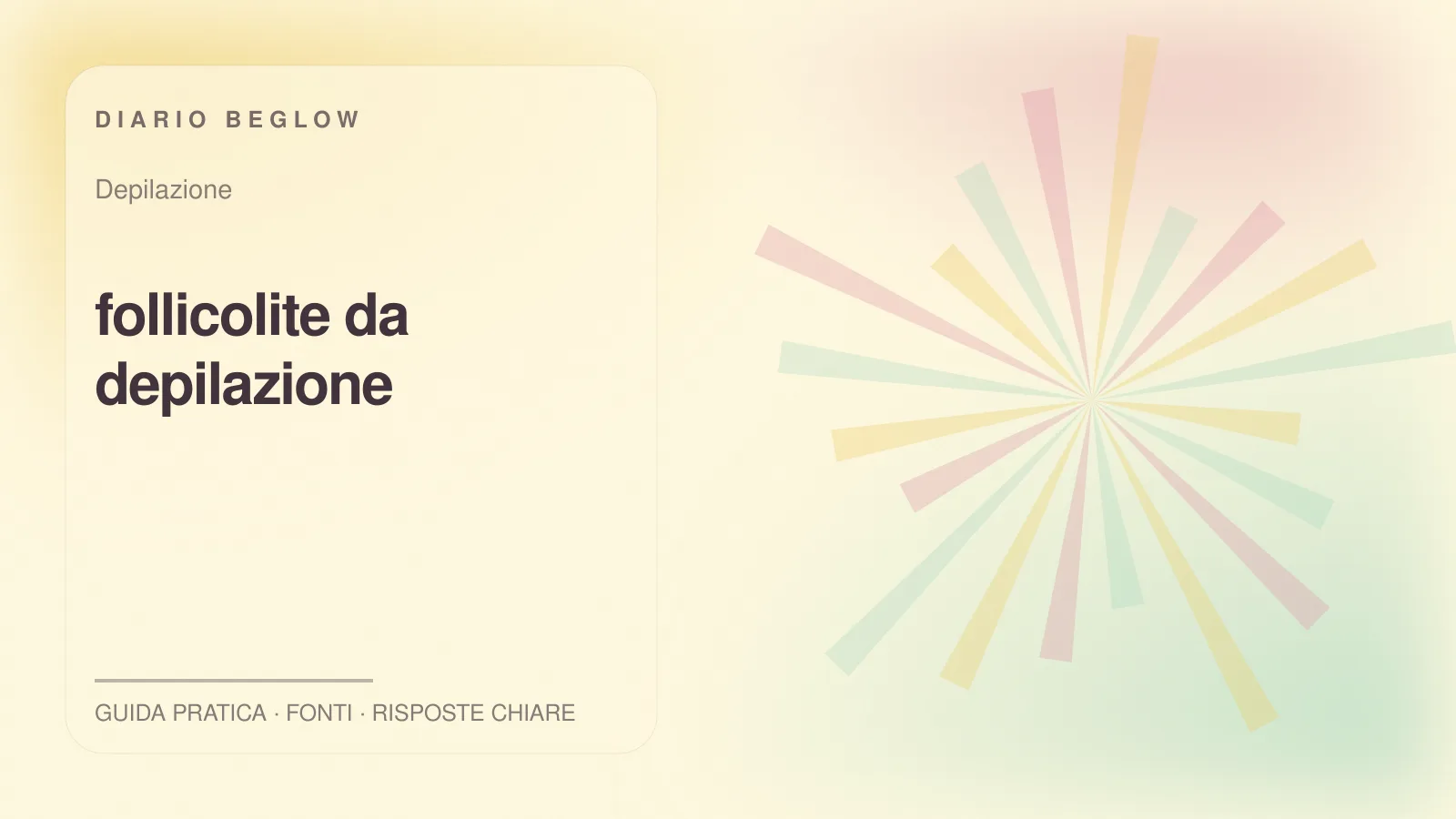 Illustrazione editoriale Beglow dedicata a follicolite da depilazione