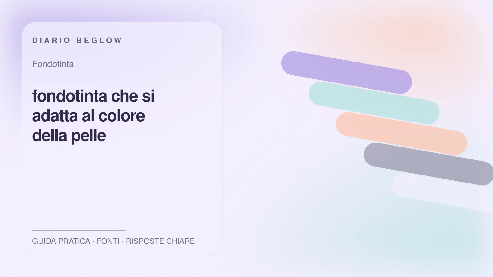 Illustrazione editoriale Beglow dedicata a fondotinta che si adatta al colore della pelle