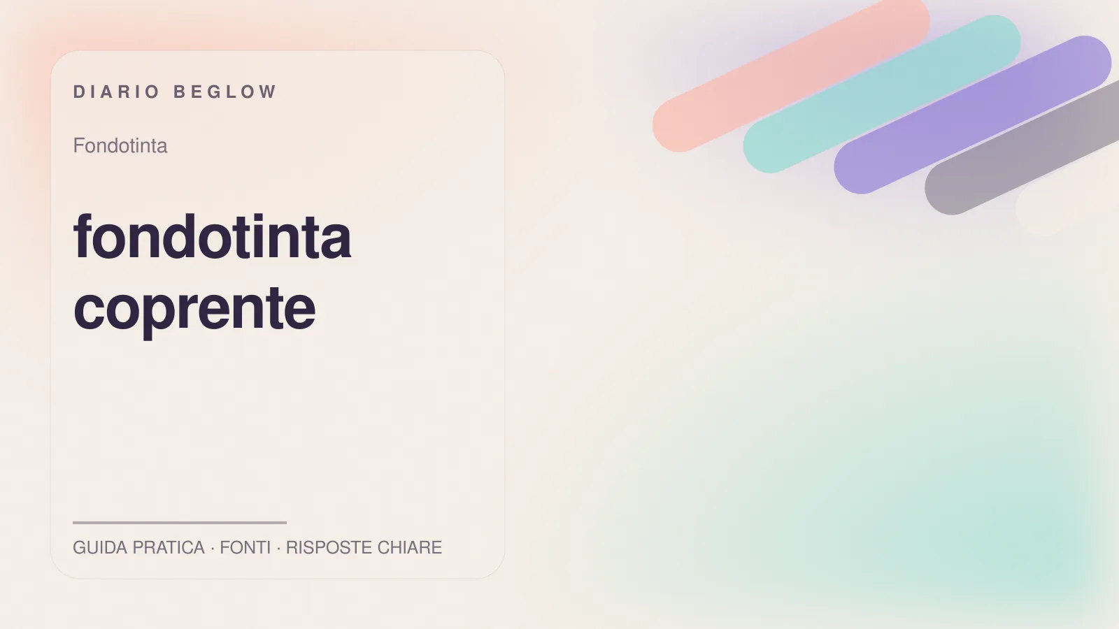Illustrazione editoriale Beglow dedicata a fondotinta coprente