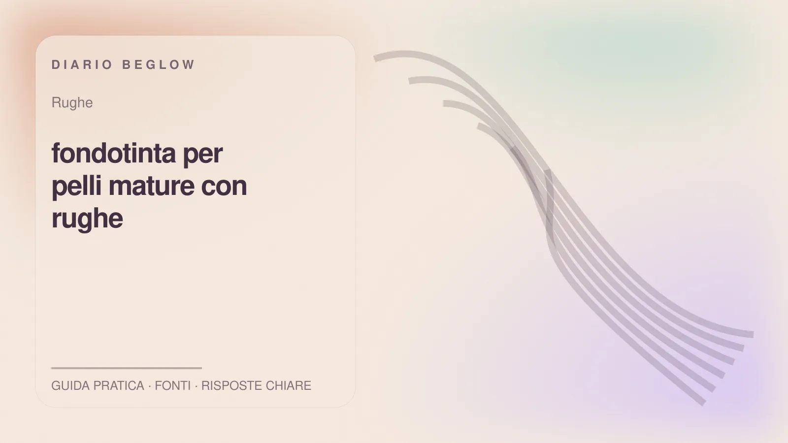 Illustrazione editoriale Beglow dedicata a fondotinta per pelli mature con rughe