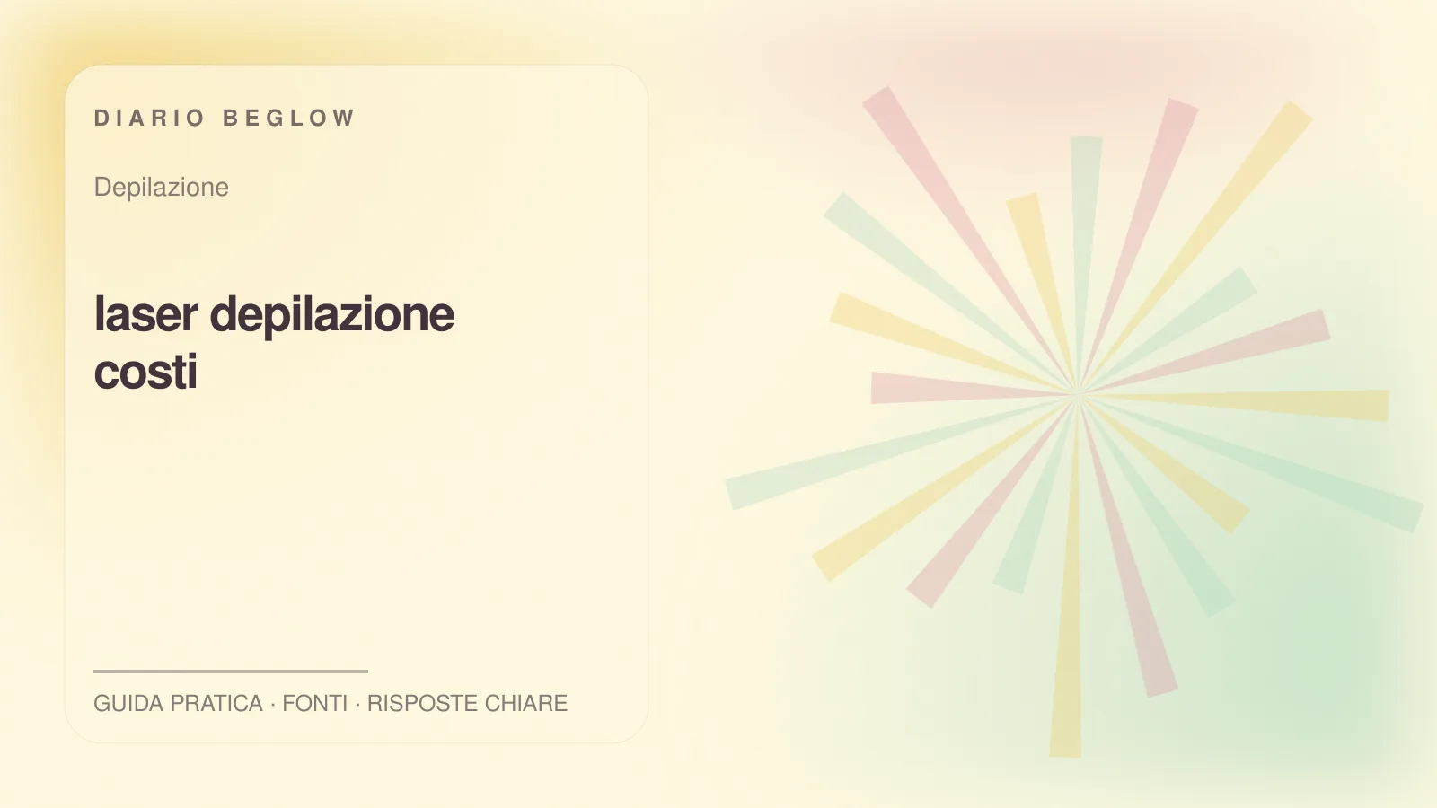 Illustrazione editoriale Beglow dedicata a laser depilazione costi