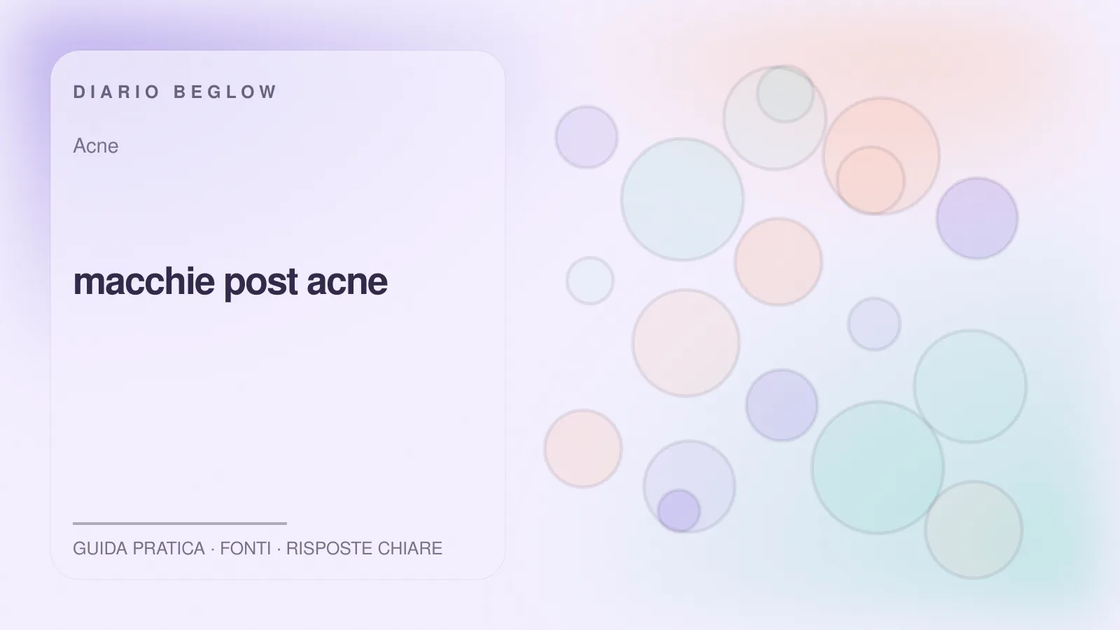 Illustrazione editoriale Beglow dedicata a macchie post acne