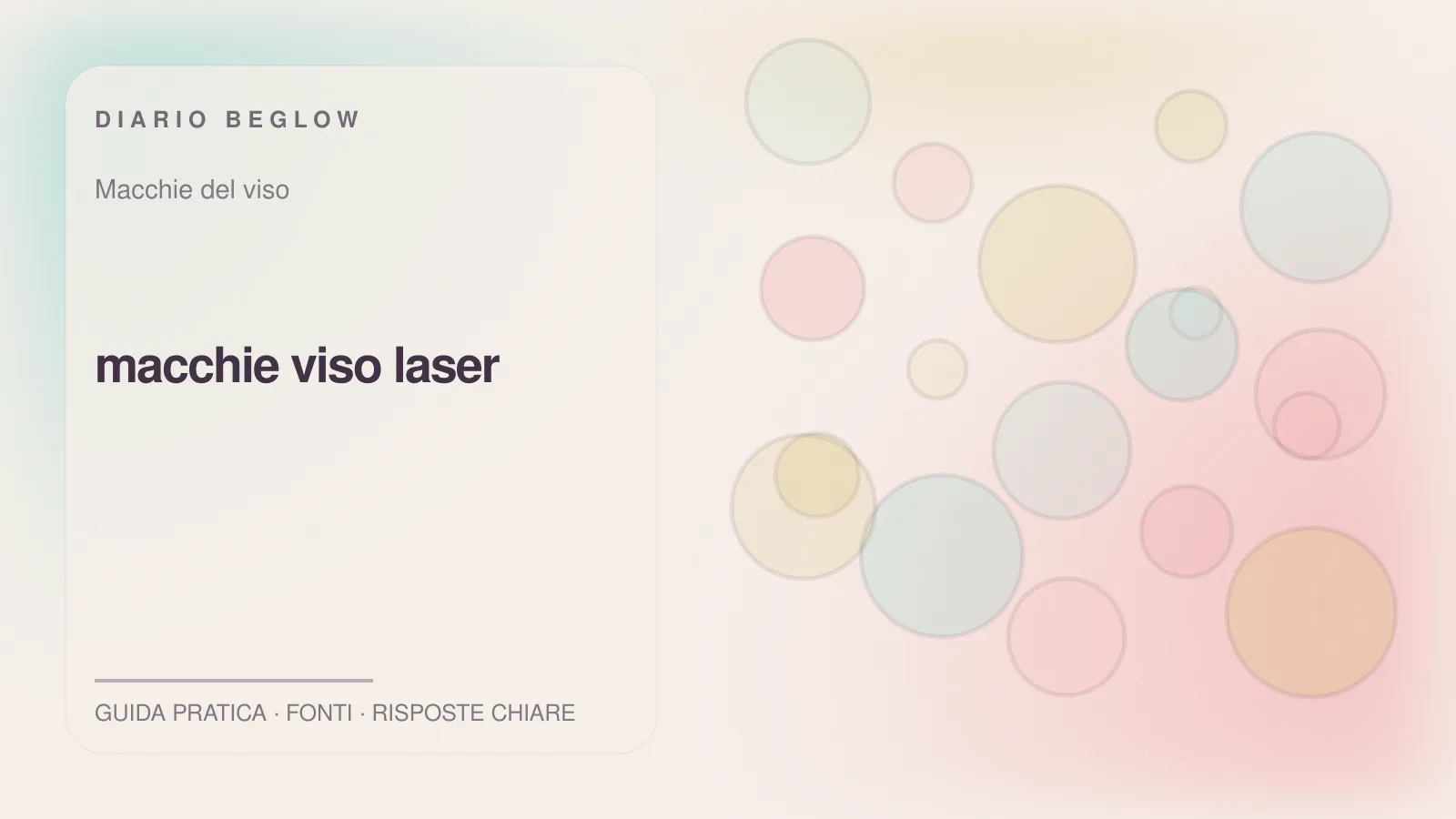 Illustrazione editoriale Beglow dedicata a macchie viso laser
