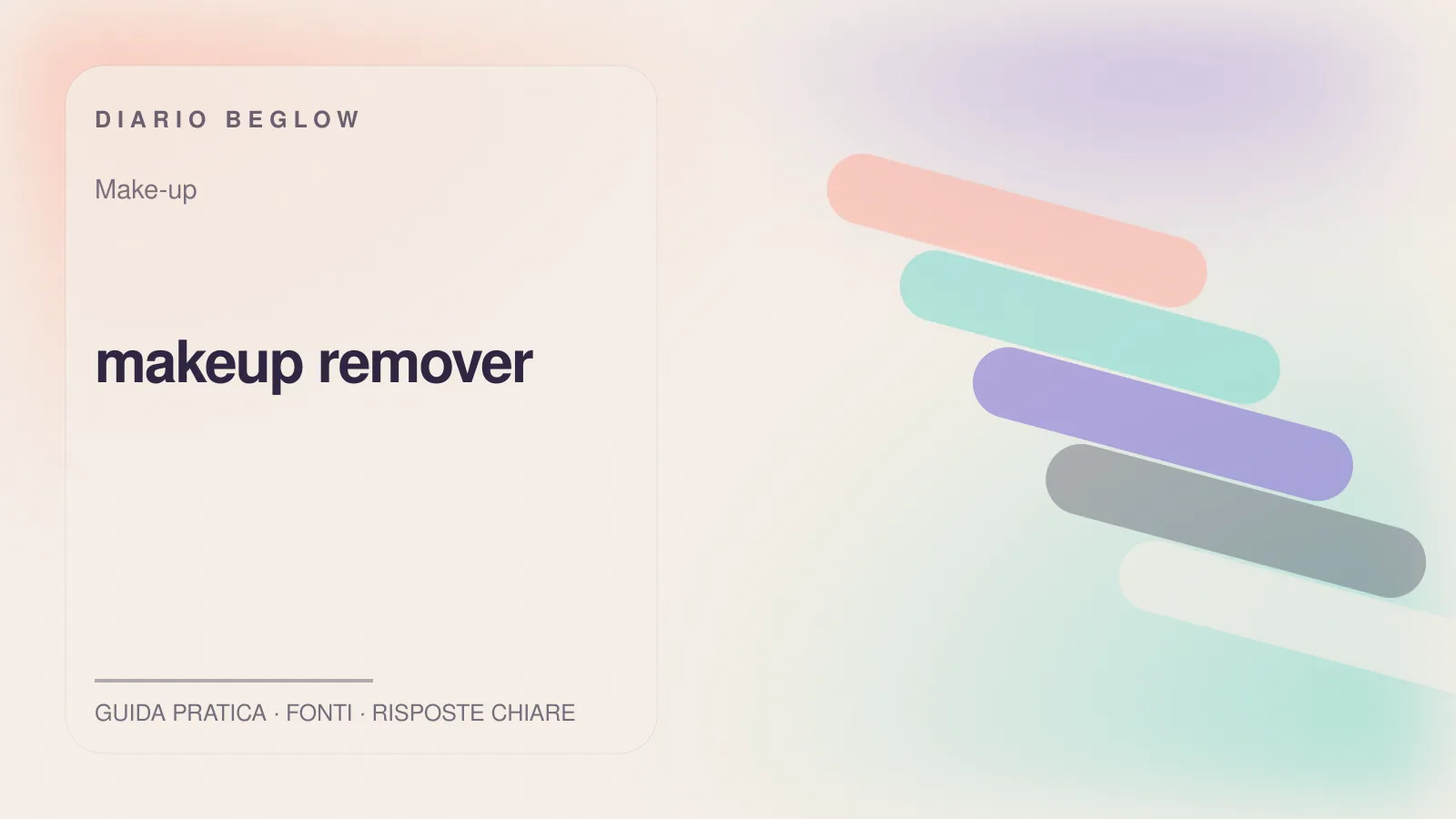 Illustrazione editoriale Beglow dedicata a makeup remover