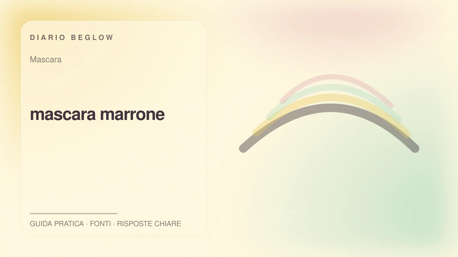 Illustrazione editoriale Beglow dedicata a mascara marrone