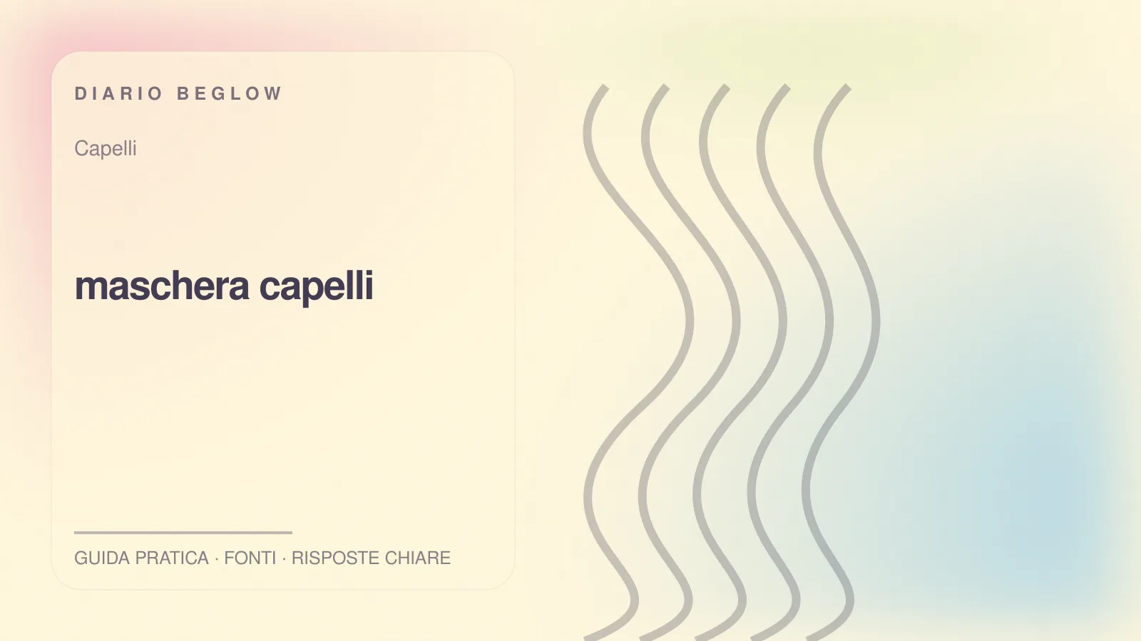 Illustrazione editoriale Beglow dedicata a maschera capelli