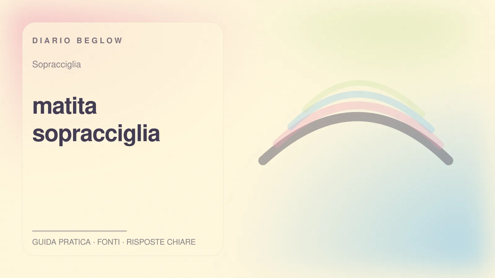 Illustrazione editoriale Beglow dedicata a matita sopracciglia