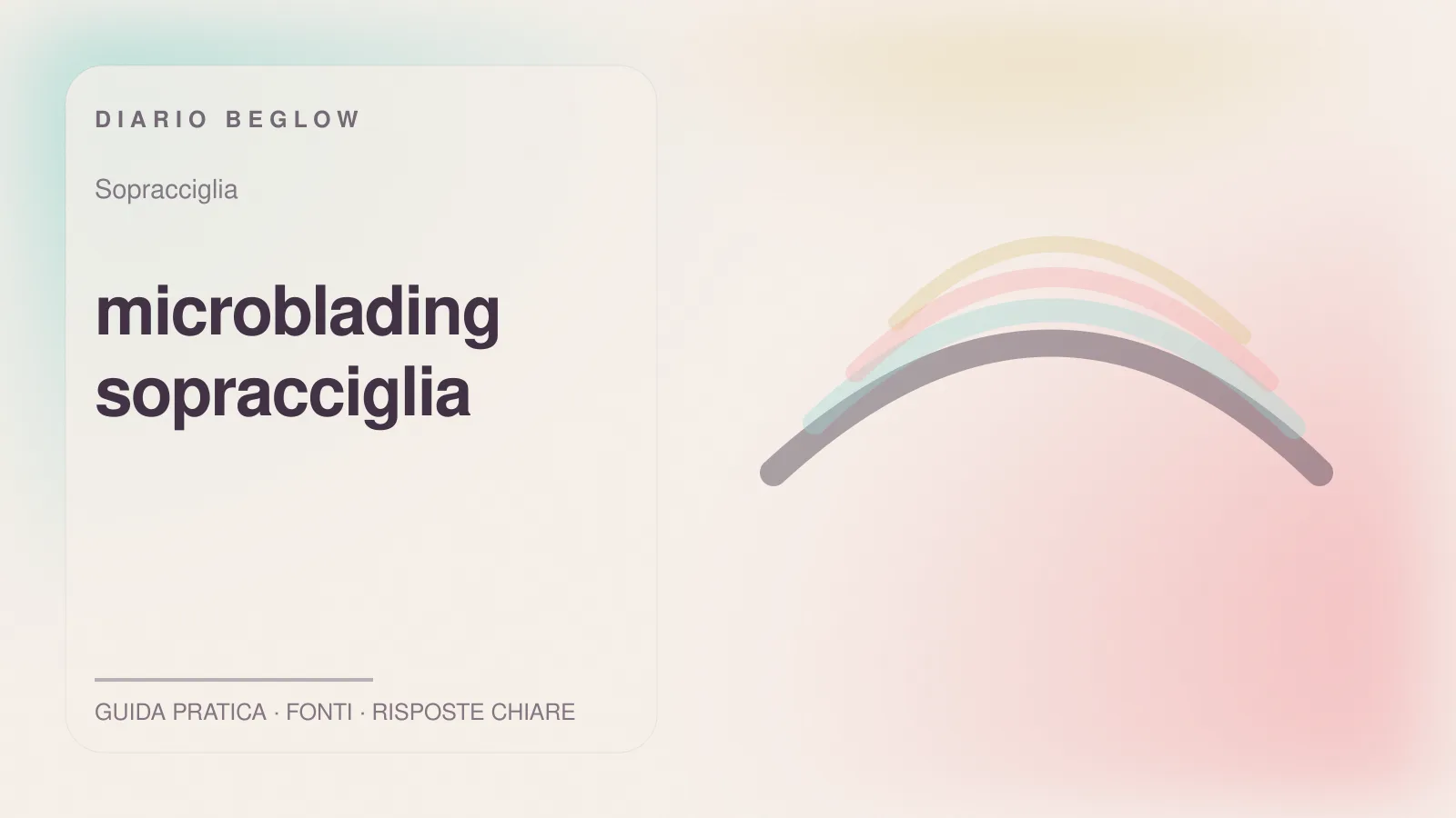 Illustrazione editoriale Beglow dedicata a microblading sopracciglia