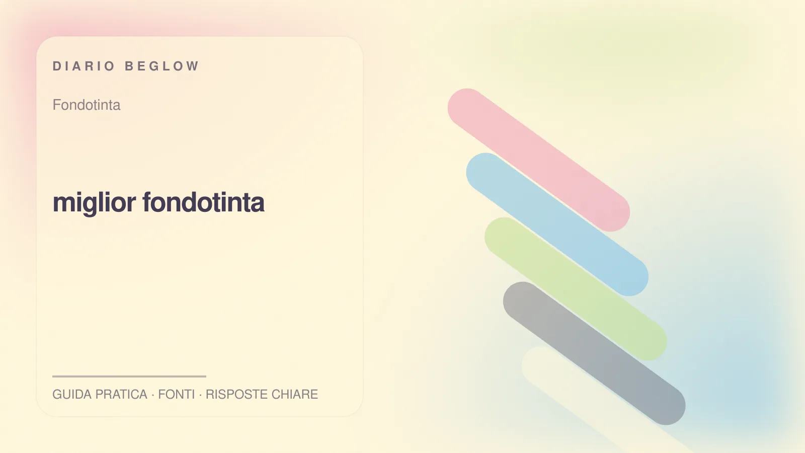 Illustrazione editoriale Beglow dedicata a miglior fondotinta