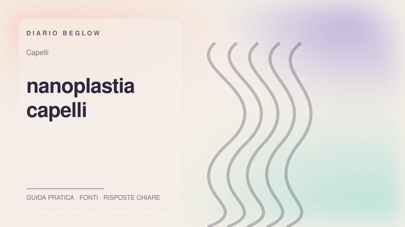 Illustrazione editoriale Beglow dedicata a nanoplastia capelli
