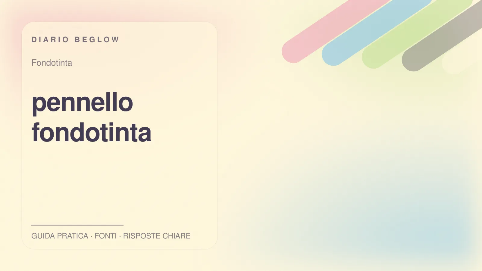 Illustrazione editoriale Beglow dedicata a pennello fondotinta