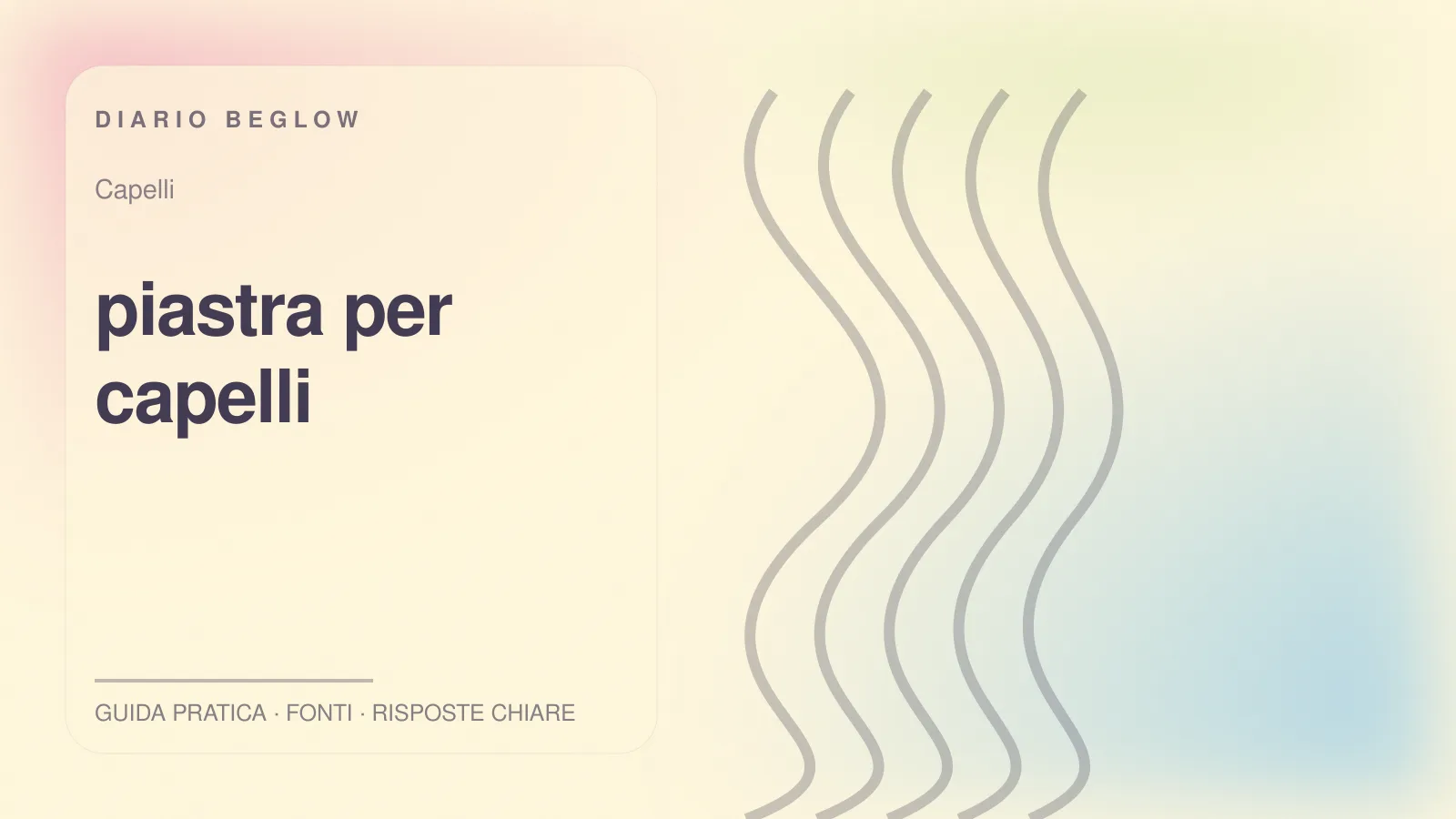 Illustrazione editoriale Beglow dedicata a piastra per capelli