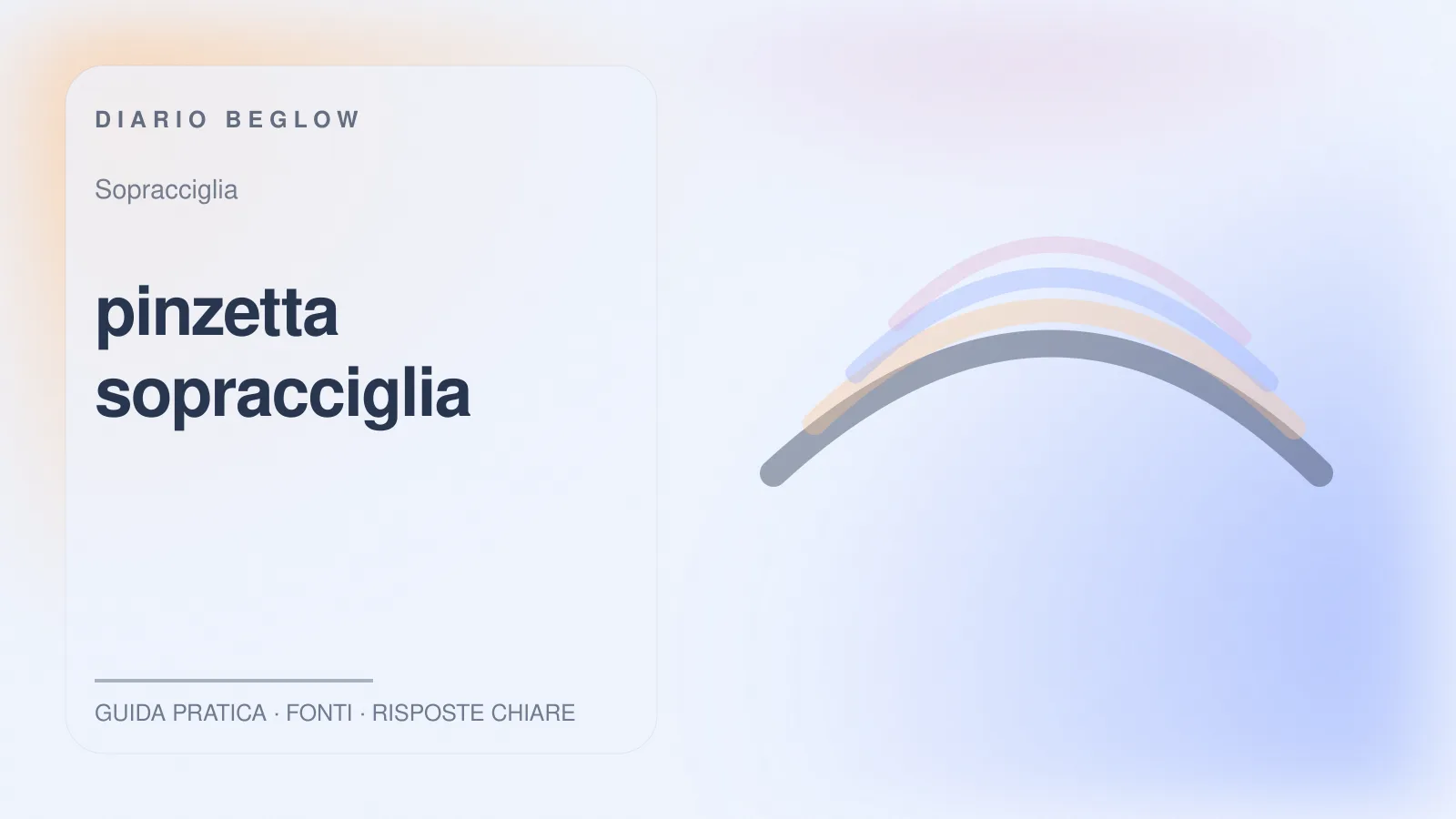 Illustrazione editoriale Beglow dedicata a pinzetta sopracciglia
