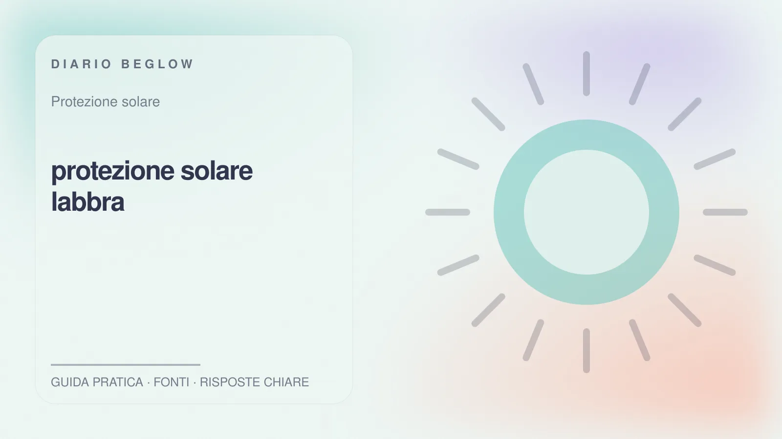 Illustrazione editoriale Beglow dedicata a protezione solare labbra
