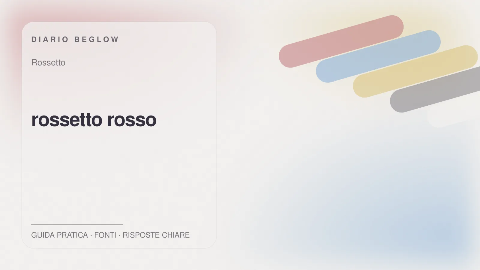 Illustrazione editoriale Beglow dedicata a rossetto rosso