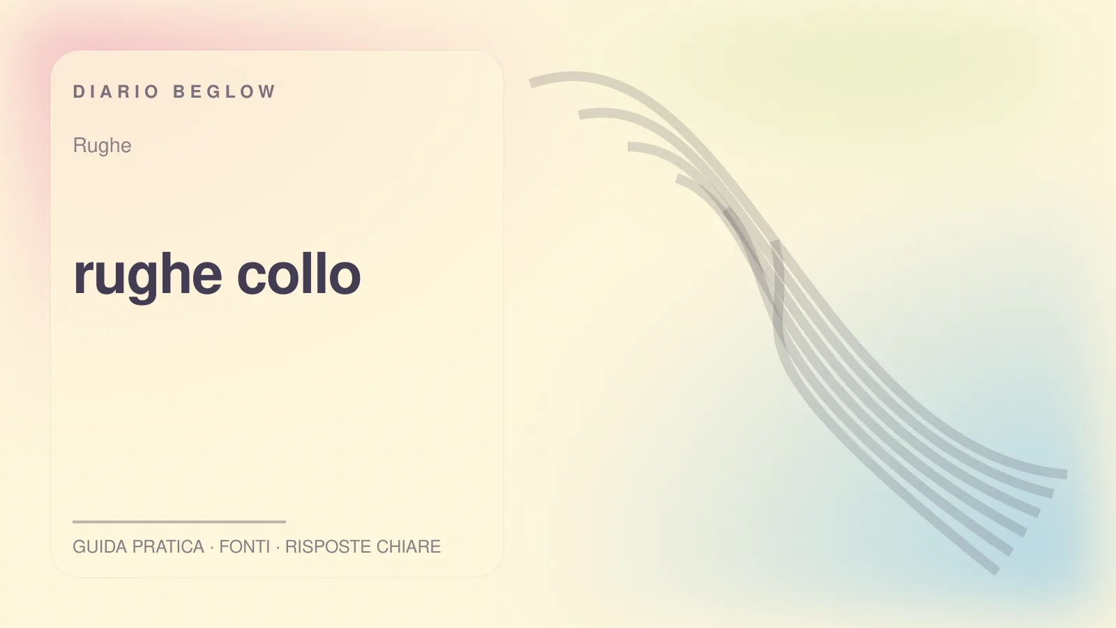 Illustrazione editoriale Beglow dedicata a rughe collo