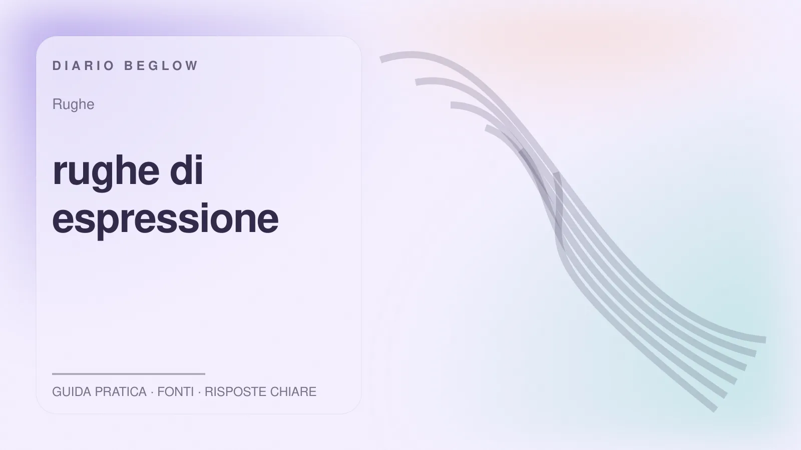 Illustrazione editoriale Beglow dedicata a rughe di espressione