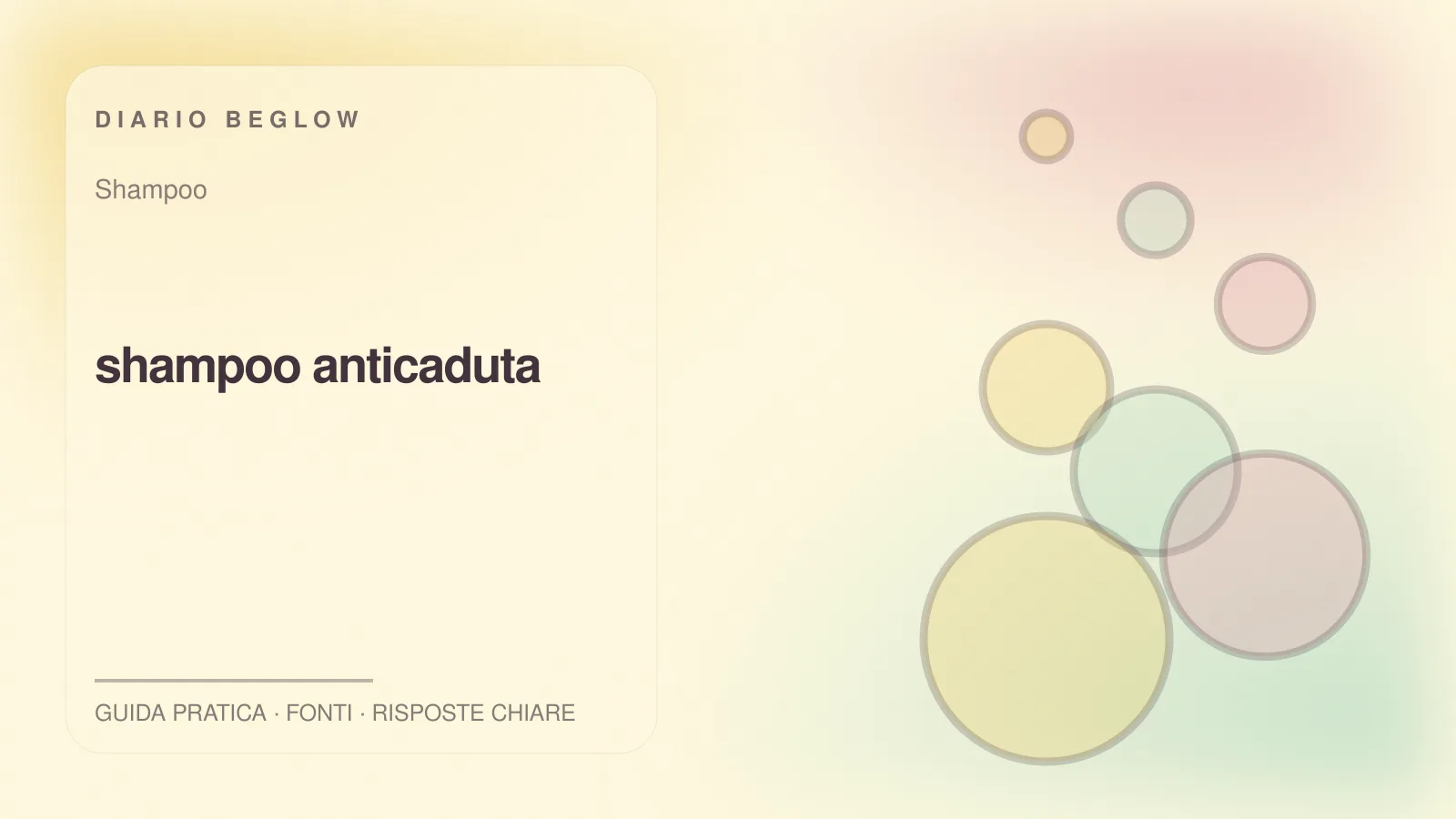 Illustrazione editoriale Beglow dedicata a shampoo anticaduta