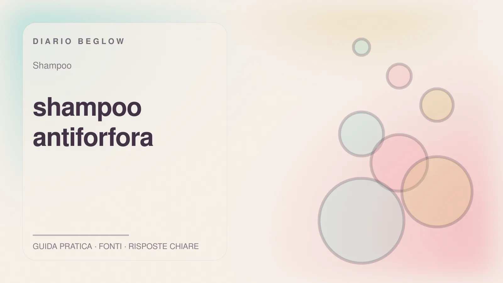 Illustrazione editoriale Beglow dedicata a shampoo antiforfora