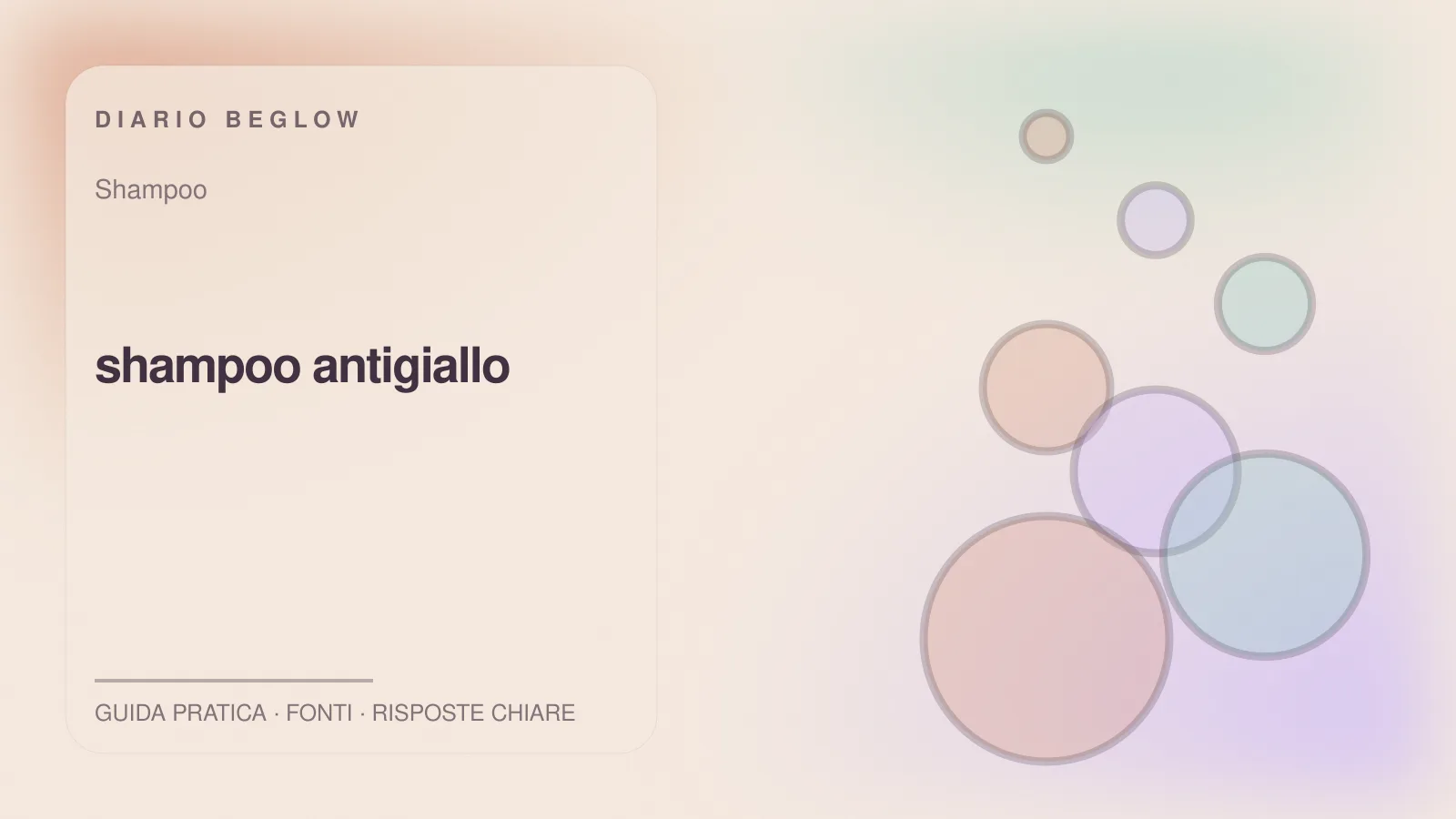 Illustrazione editoriale Beglow dedicata a shampoo antigiallo
