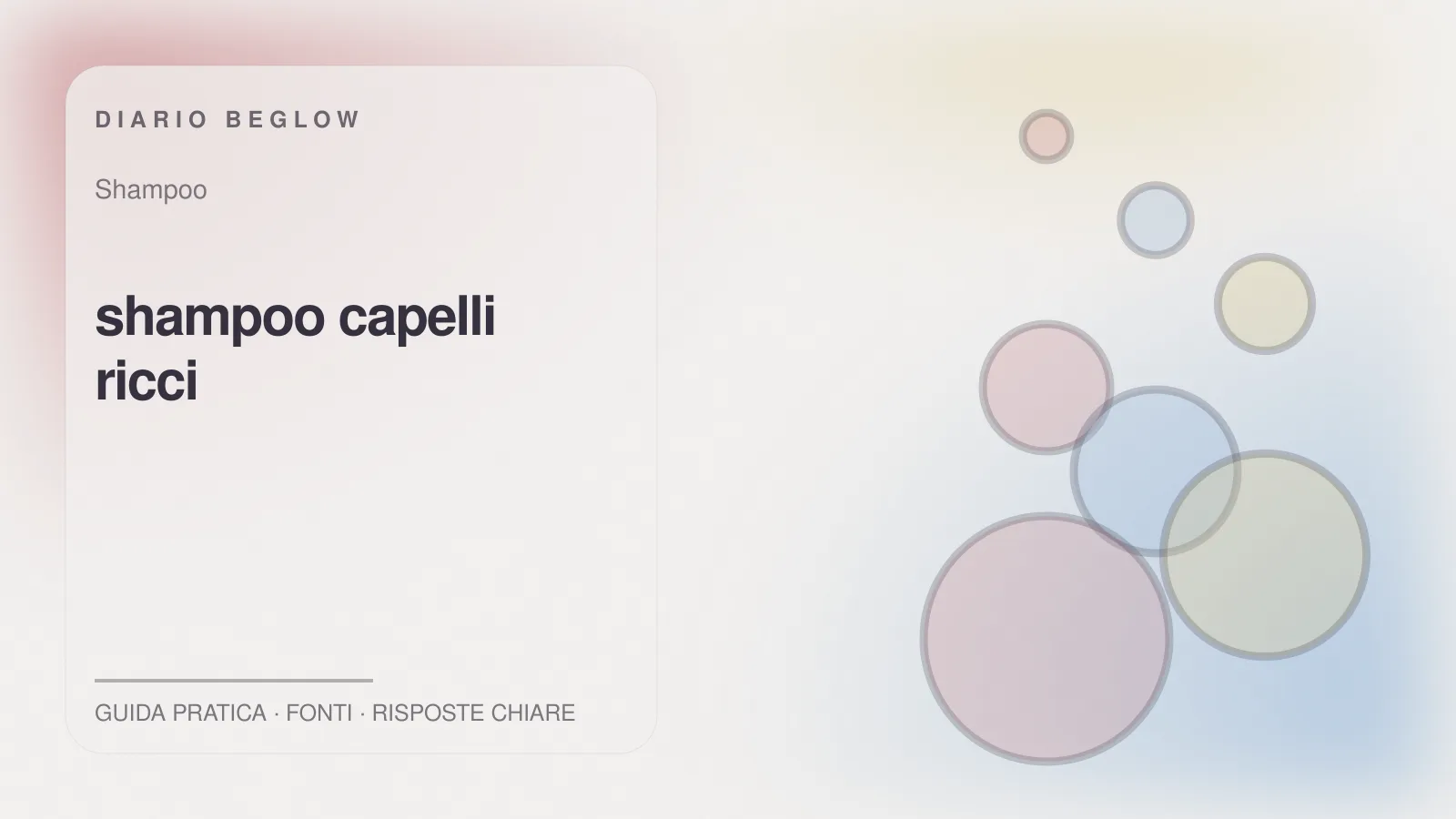 Illustrazione editoriale Beglow dedicata a shampoo capelli ricci