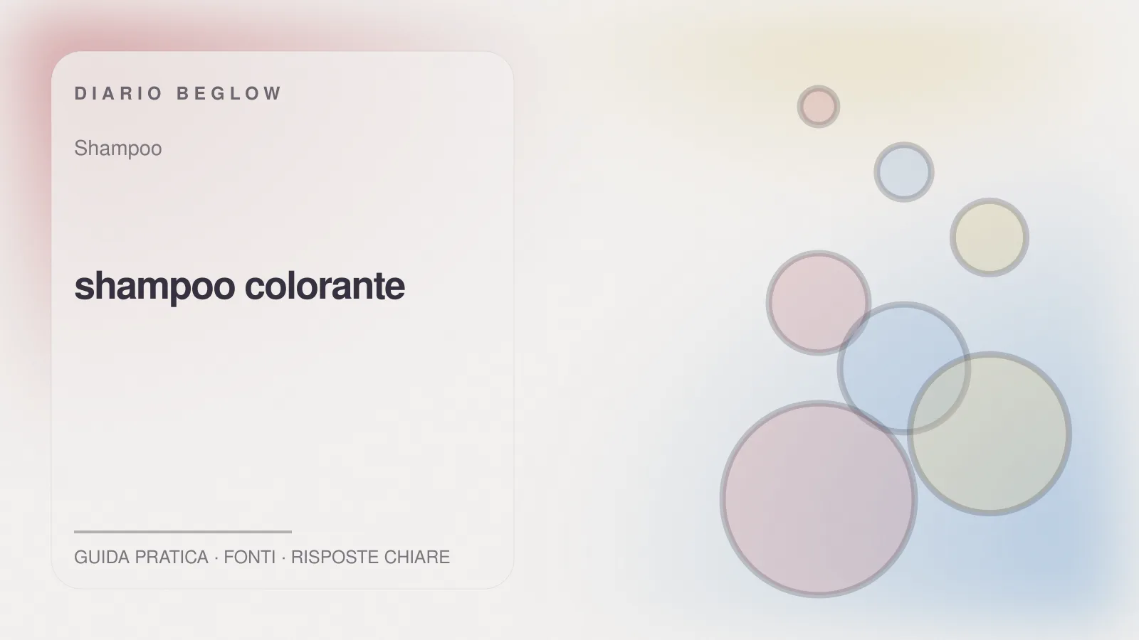 Illustrazione editoriale Beglow dedicata a shampoo colorante