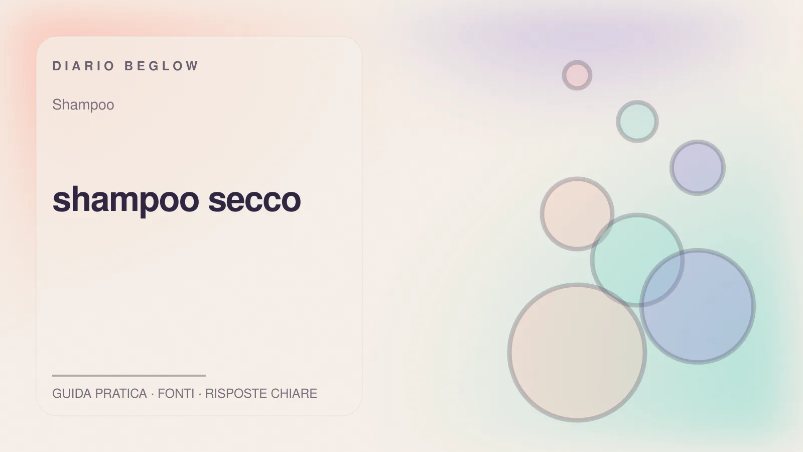 Illustrazione editoriale Beglow dedicata a shampoo secco