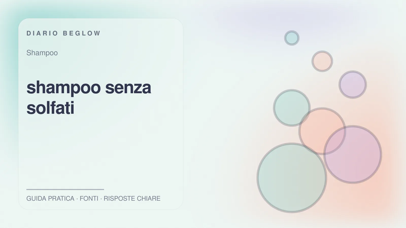 Illustrazione editoriale Beglow dedicata a shampoo senza solfati