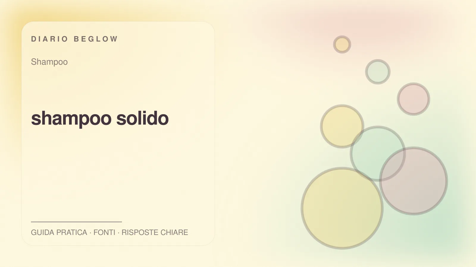 Illustrazione editoriale Beglow dedicata a shampoo solido