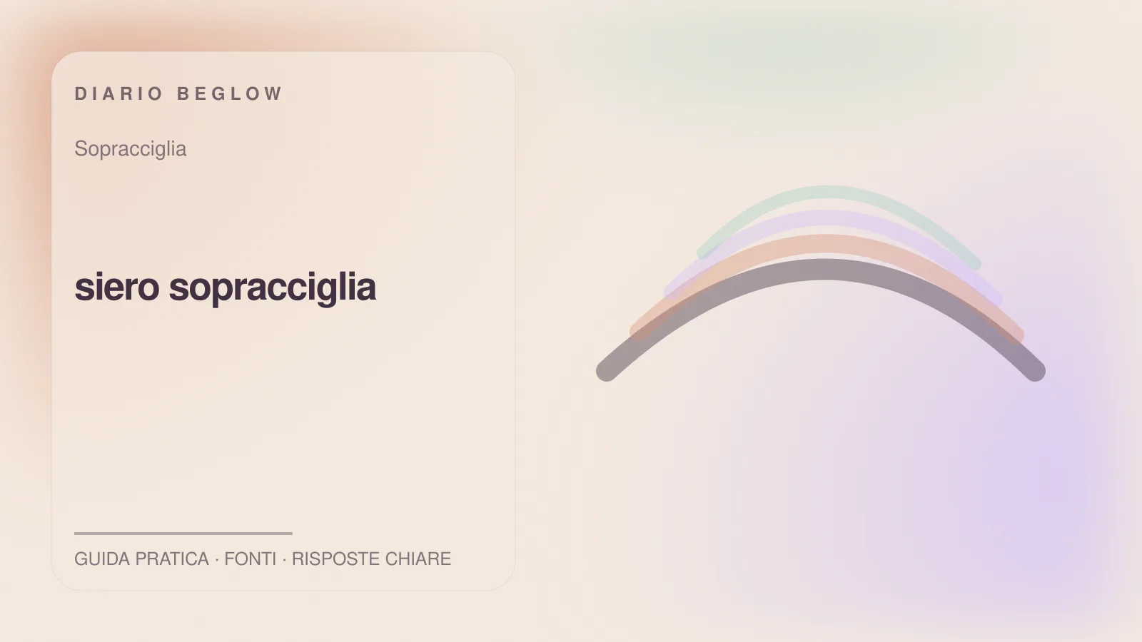 Illustrazione editoriale Beglow dedicata a siero sopracciglia