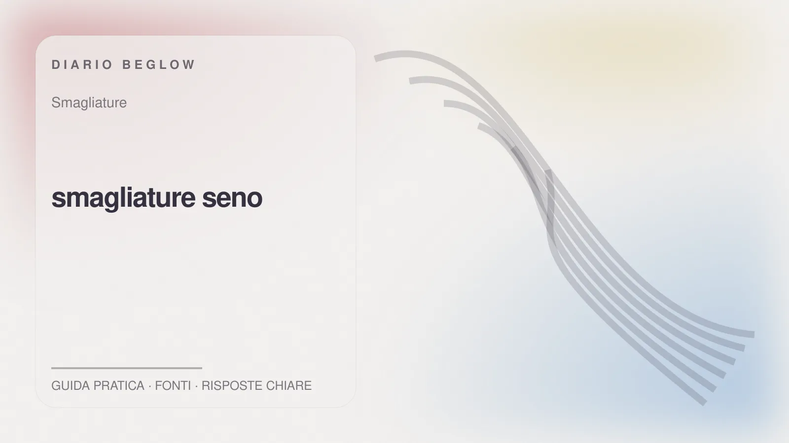 Illustrazione editoriale Beglow dedicata a smagliature seno