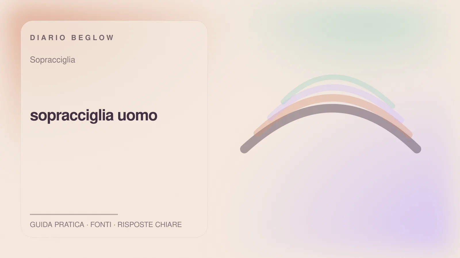 Illustrazione editoriale Beglow dedicata a sopracciglia uomo